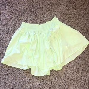 Athletic shorts that look like a skirt.